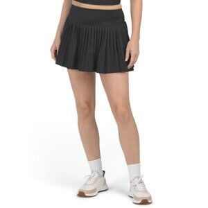 LAURA ASHLEY Black Beauty Short Pleated Skort